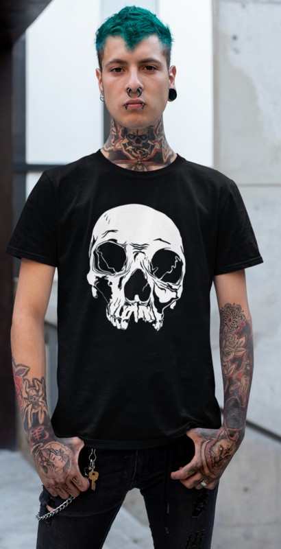002_Deth_T shirt_Deth_Skull_Men_Punk_black