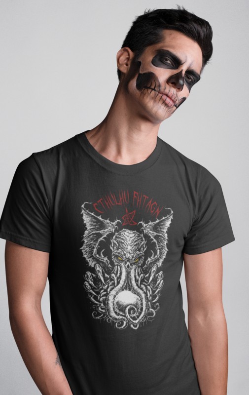 014_Deth_T shirt_Cthulhu_Fhtang_Male_skull_black