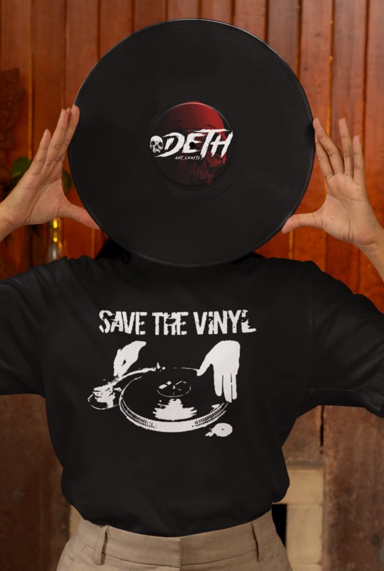 019_Deth_T shirt_Save _The_Vynil_Girl_vinyl_Black