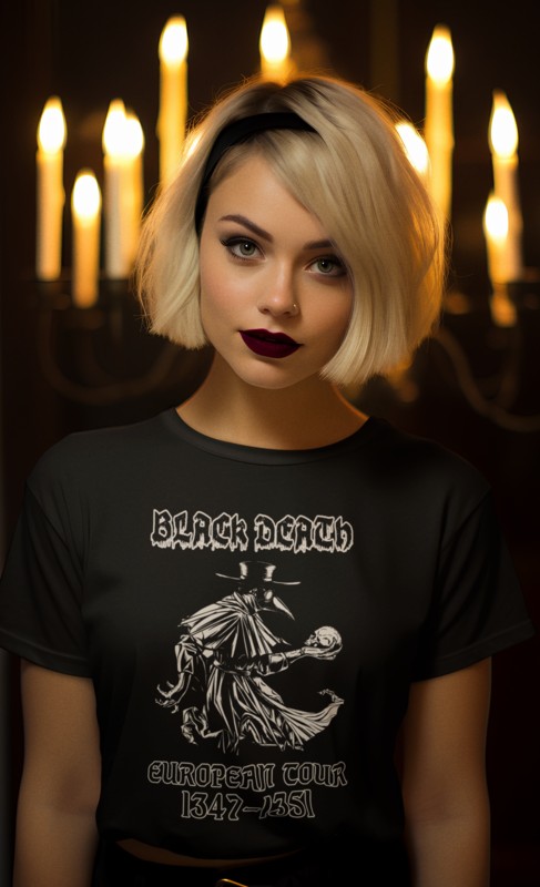 021_Deth_T shirt_Black_Death_Woman_Halloween_Black