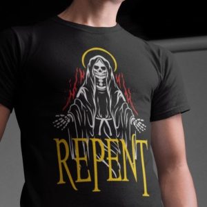001_Deth_T shirt_Repent_male_maori_black