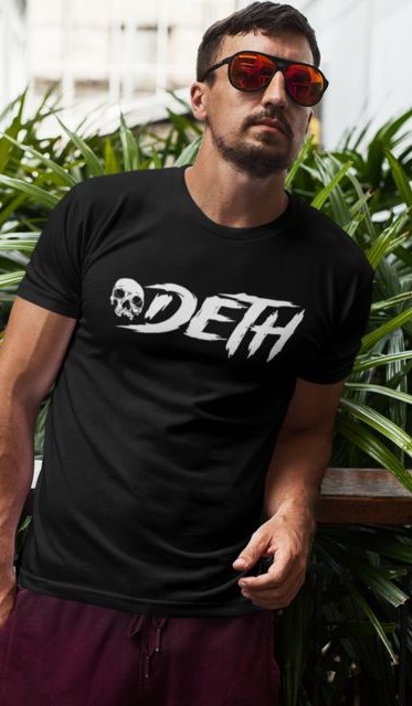 003_Deth_T shirt_Deth_Logo_man_sunglasses_black
