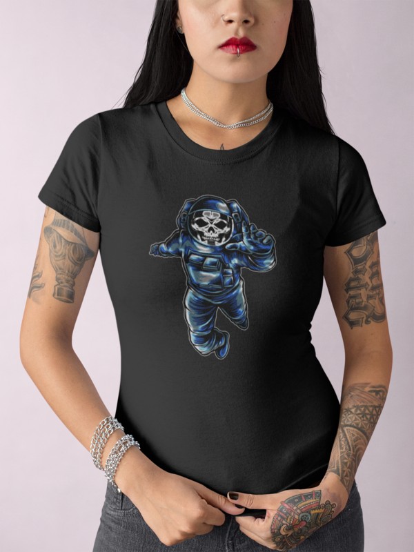 007_Deth_T shirt_Deth_Astronaut_Lady_tatto_black