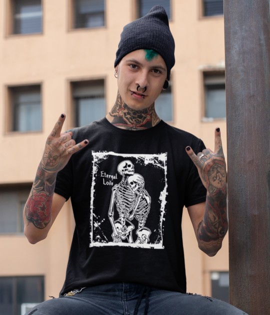 008_Deth_T-shirt_male_punk_Eternal Love