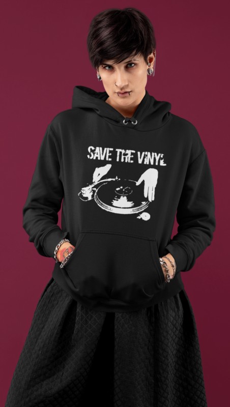 019_Deth_Hoodie_Save_the_Vinyl_woman_shorthair-Black