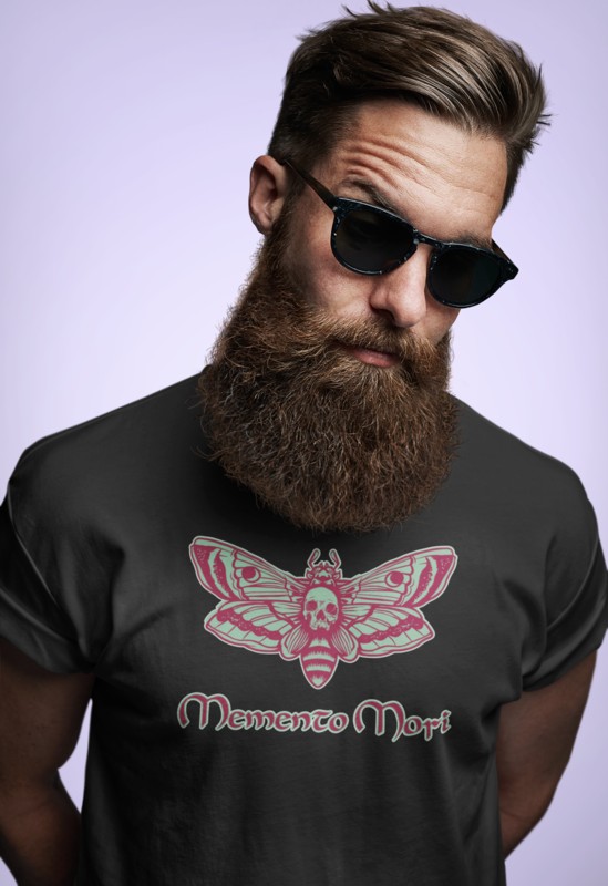 022_Deth_T shirt_Memento_Mori_male_bearded_black