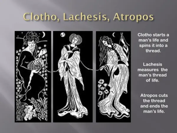 The Three Fates – (The Moira) – Clotho, Lachesis, and Atropos